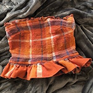 plaid tube top